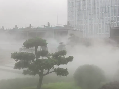 <b>坐标扬州智谷写字楼景观造雾系统安装调试效果</b>