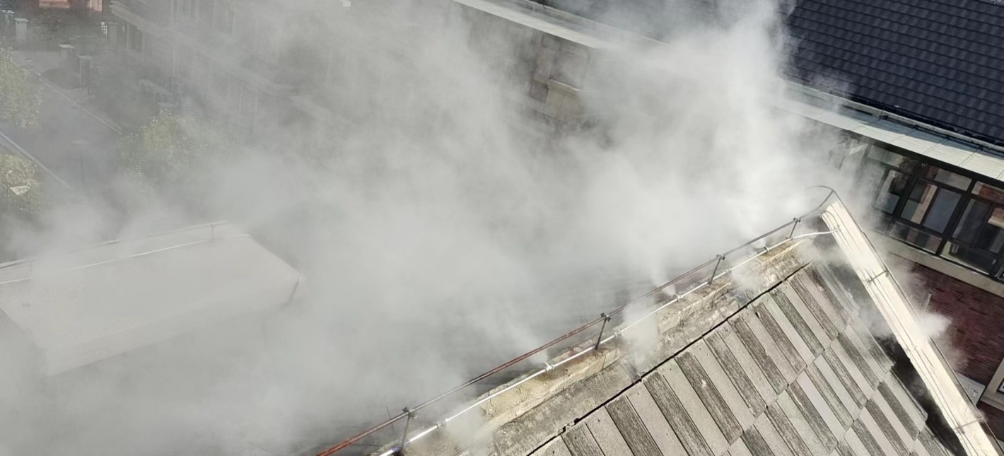 <b>江苏宿迁房顶降温系统安装调试效果</b>